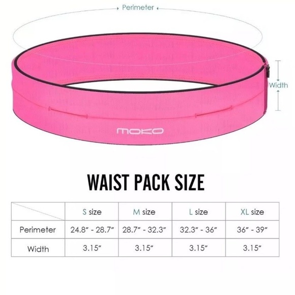 MoKo RUNNING Waist BELT (Magenta) - Large - Picture 4 of 7